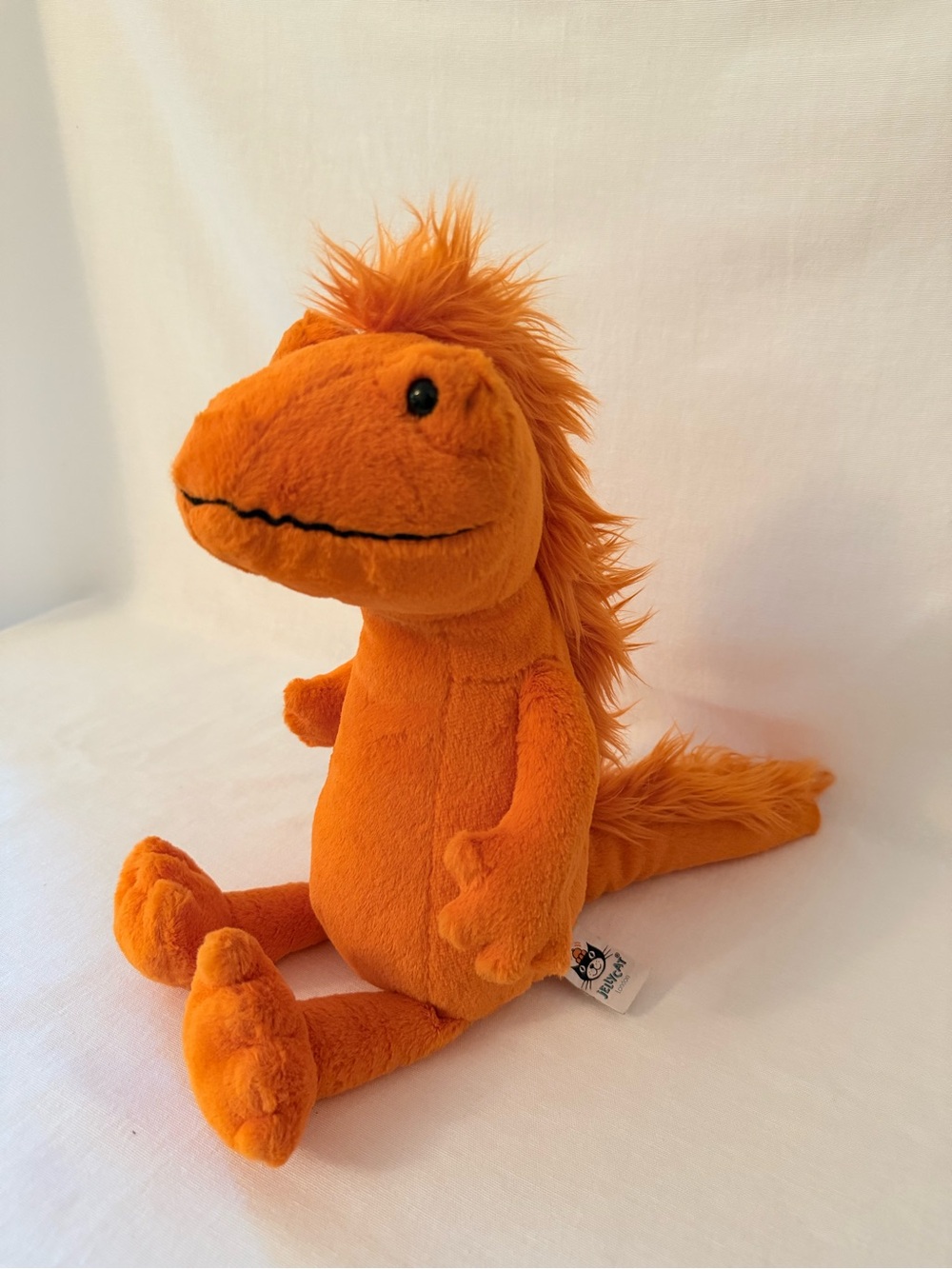 Jellycat Cruz Crested Newt Orange Plush Toy Stuffed Animal Rare Retired 14”